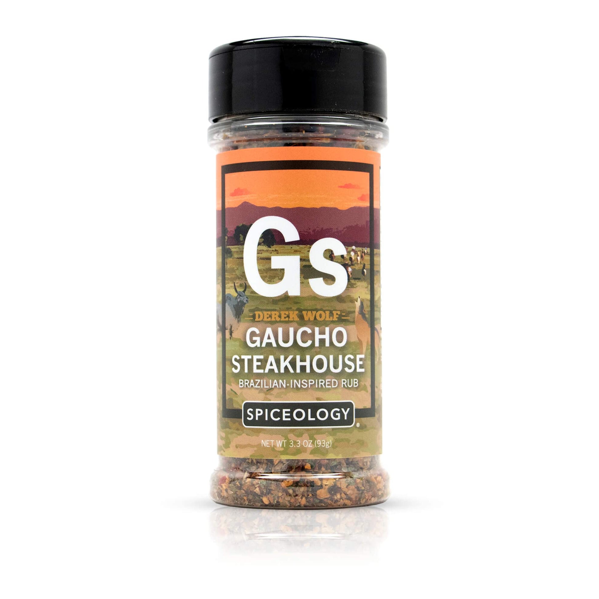 Spiceology & Derek Wolf - Gaucho Steakhouse - Brazilian-Inspired Steak Rub - Barbeque Seasoning Blends - Use On: Steak, Chicken, Wings, Salmon, Venison, Potatoes, Pork, And Vegetables - 3.3 Oz