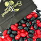 SweetGourmet Red-Hot and Black Licorice Jumbo-Sized Jelly Beans, Sweet and Spicy Candy Mix, 2 Pounds