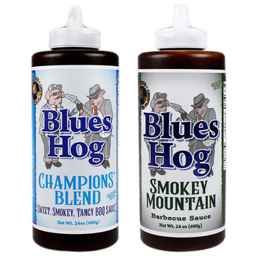 Blues Hog Champions Blend 25 Oz and Smokey Mountain 24 Oz BBQ Sauce 2 Pack