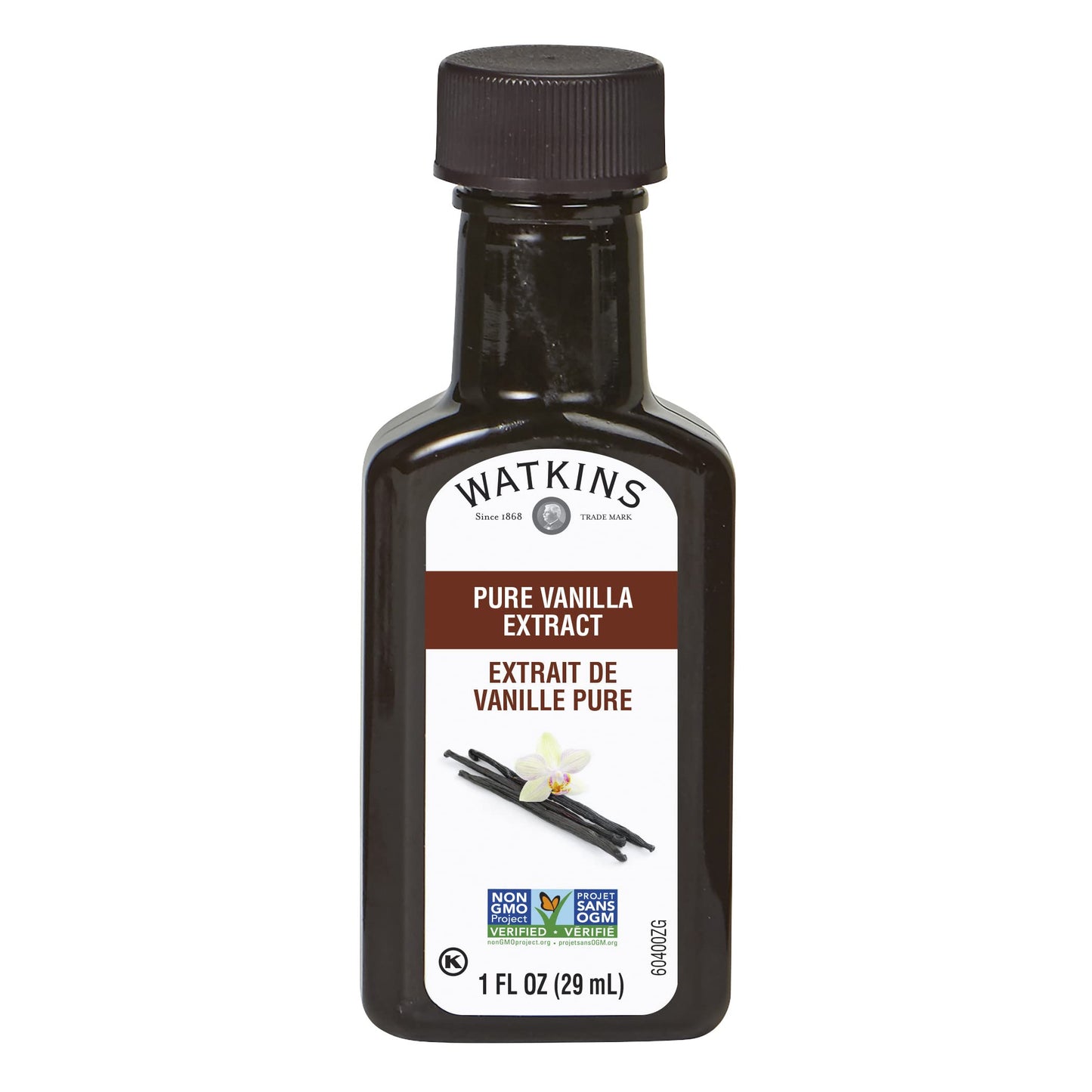 Watkins Pure Vanilla Extract, With Madagascar Vanilla Beans, Non-Gmo, Kosher, 1 Oz Bottle, 1-Pack