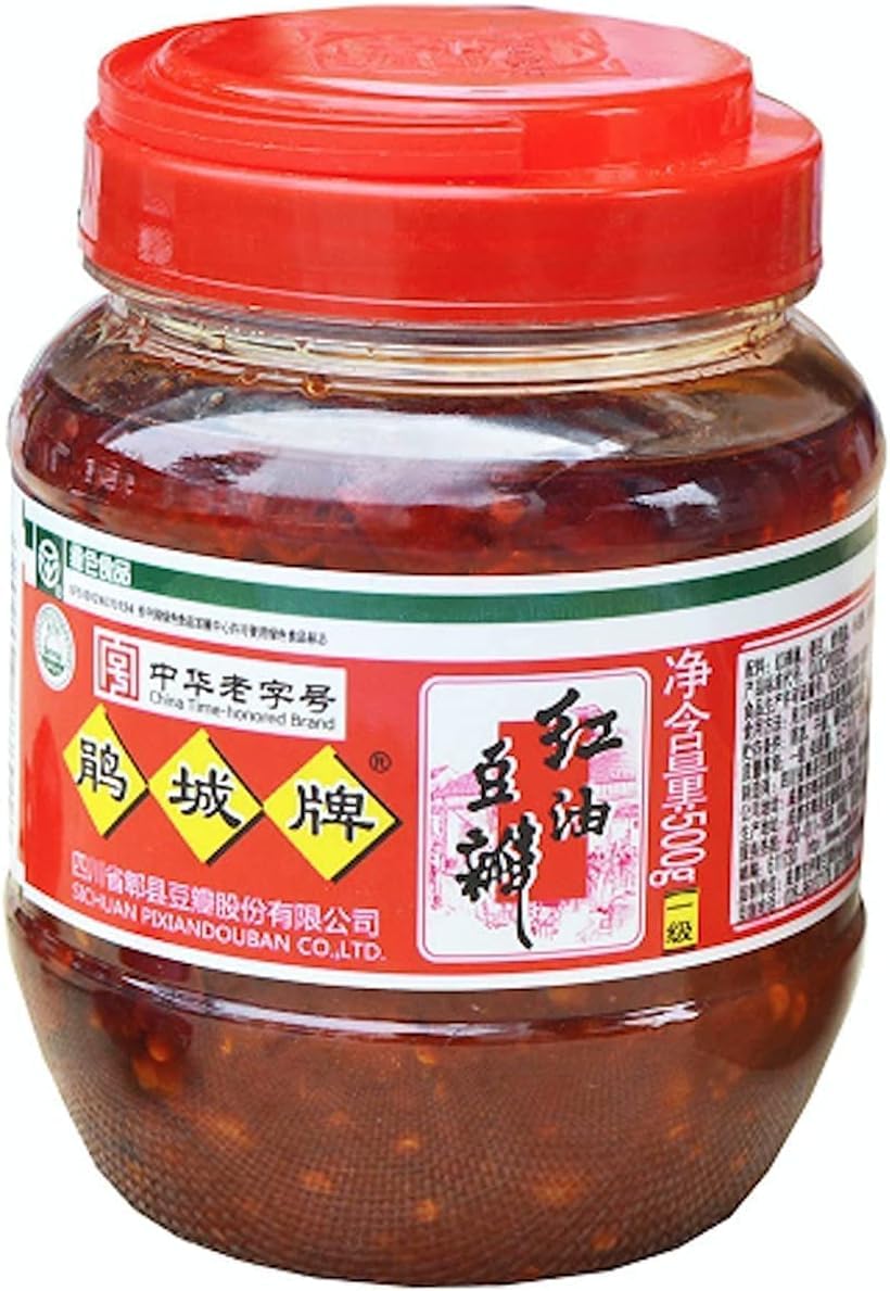 Juan Cheng Sichuan Pixian Broad Bean Paste with Red Chili Oil - 17.6 oz (500g) - Pack of 2