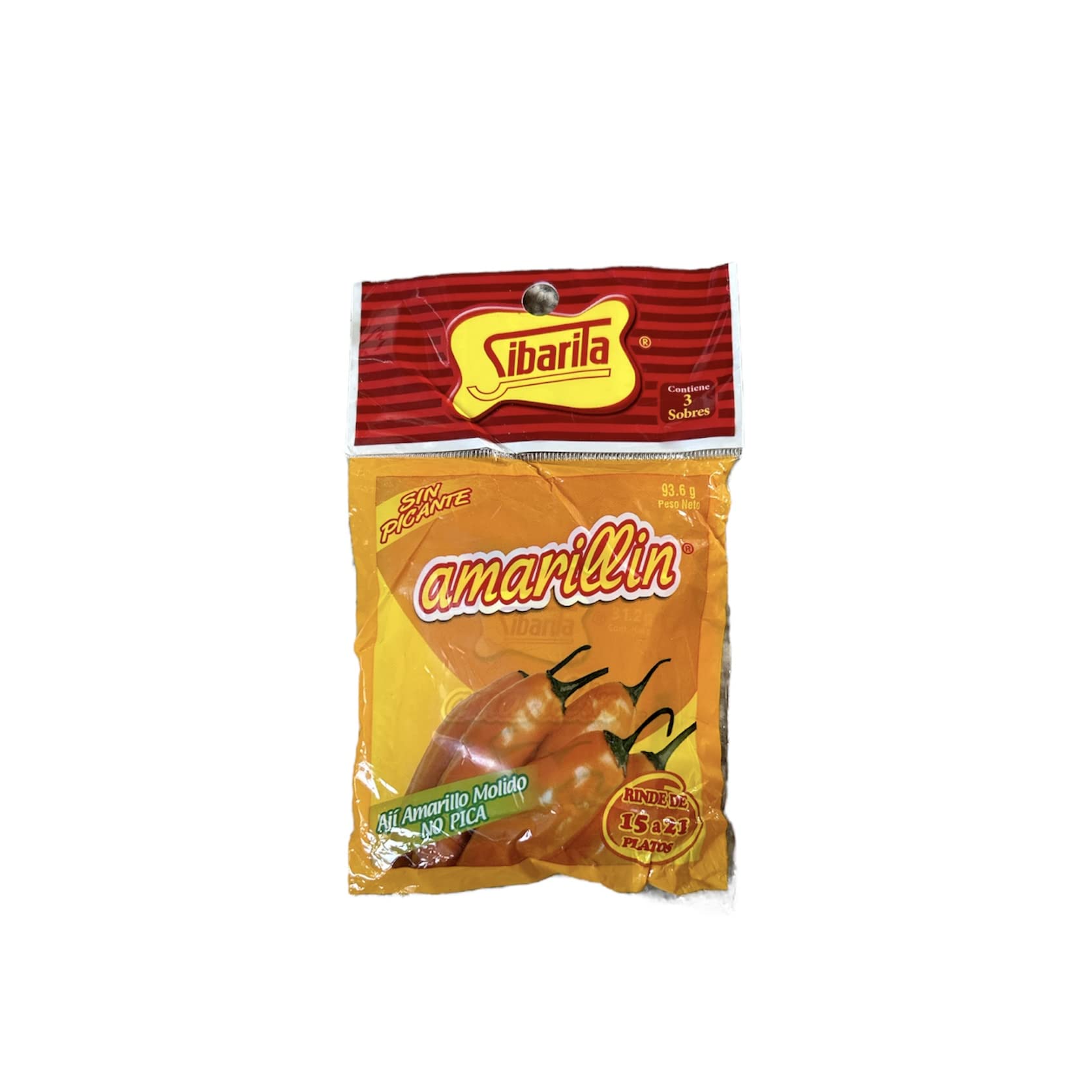 Sibarita Amarillin - Yellow chili sauce - 93.6g - 3.3 ounces 3 sachets inside