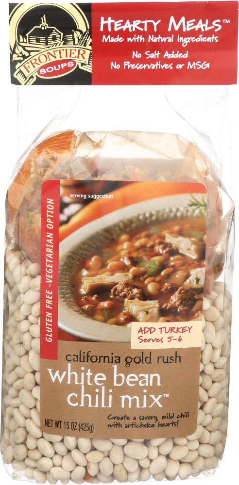 Frontier Soups Hearty Meals California Goldrush White Bean Chili, 15-Ounce Bags (Pack of 4)
