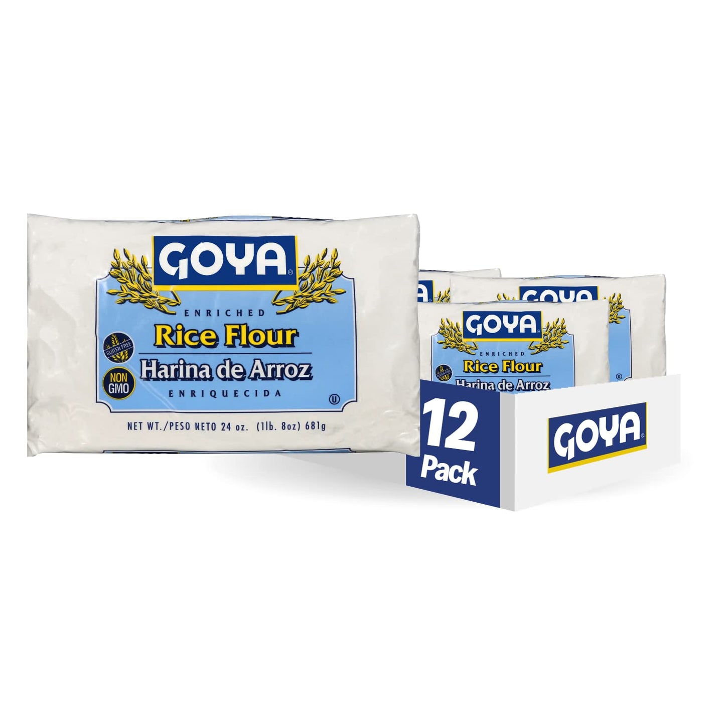 Goya Foods Enriched Rice Flour, 24 Ounce (Pack Of 12)