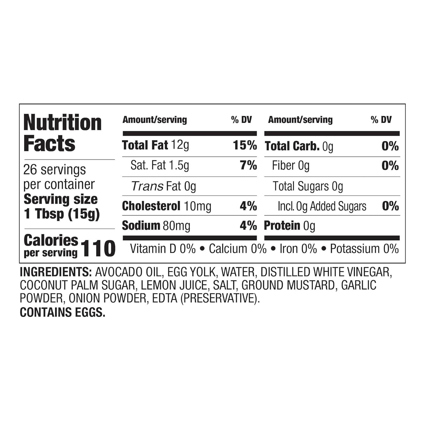 BetterBody Foods Avocado Oil Mayonnaise, Non-GMO Mayo Spread Made with Cage-Free Eggs, Paleo (15 Ounces)