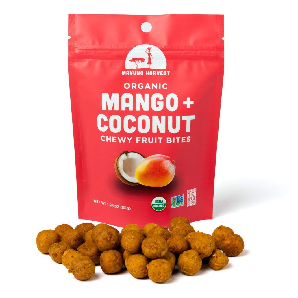 Mavuno Harvest Organic Chewy Fruit Snacks - Mango & Coconut - Non-GMO - 1.94 oz (Pack of 3)