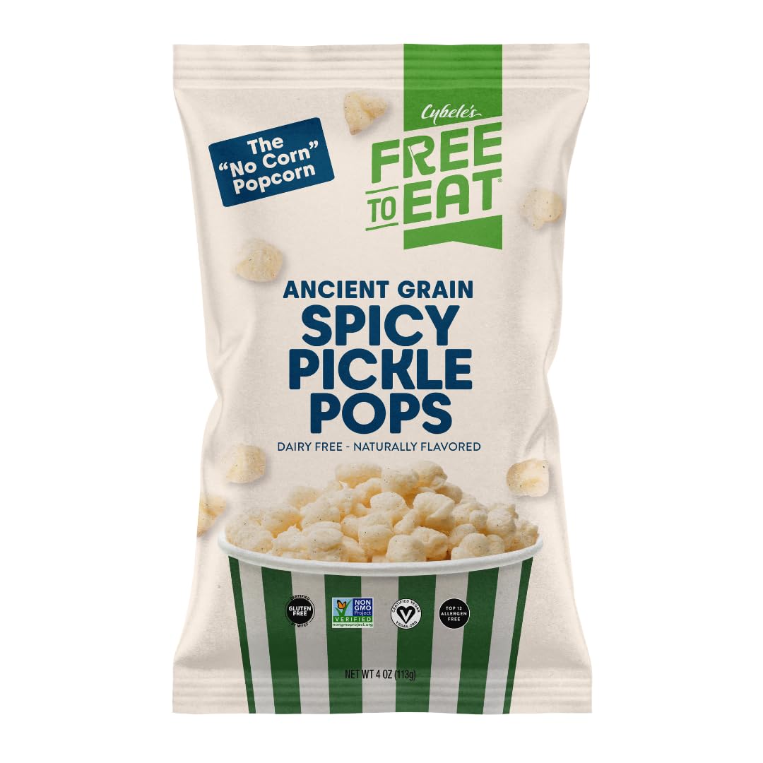 Cybeles Free-to-Eat Ancient Grain Pops - Healthy Snacks, All Natural, Gluten-Free, Vegan, No Preservatives or Additives (Variet