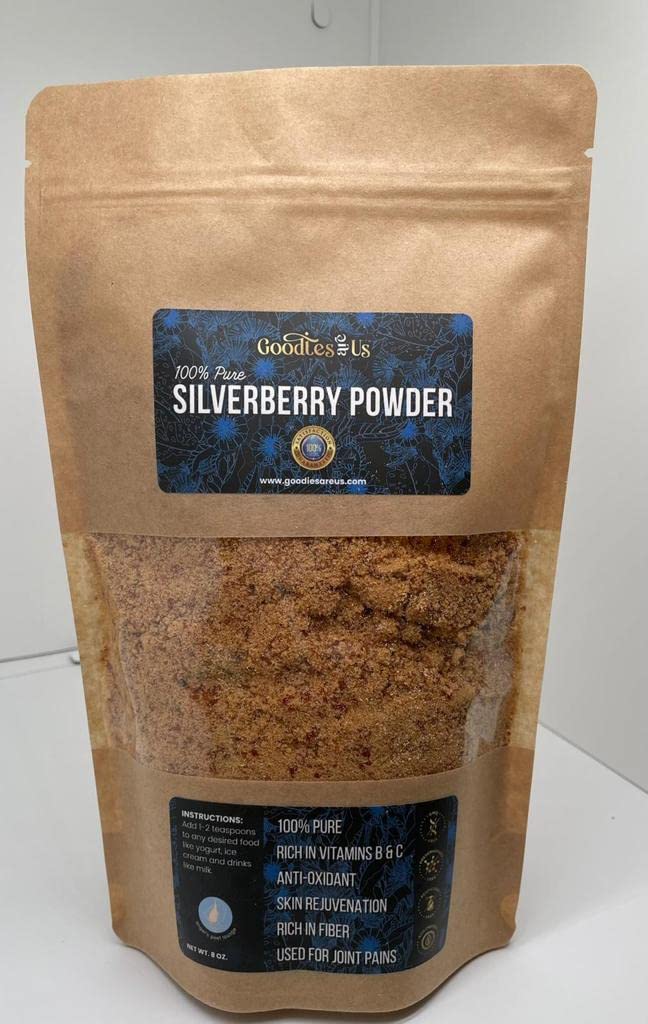 Angels Peel Lounge Silverberry Powder – 100% Natural Superfood Rich In Vitamin C – Immune Support For Smoothies, Juices & Beverages – 8 Fl Oz