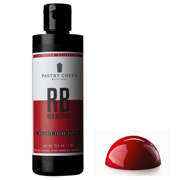 Pastry Chef's Boutique Intuition Collection Premium Colored Cocoa Butter Coloring for Chocolate - 8 oz. (Red Berries)