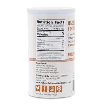 0% Sodium Salt Substitute - Nativo Wellness - Salt Alternative - Gluten Free - Low In Calories - Reduce Your Daily Sodium Intake