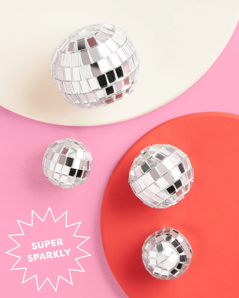 xo, Fetti Disco Ball & Cowgirl Boot Cake Topper Set - 5 Pieces for Bachelorette, Rodeo Birthday, 70s Groovy Decor, Silver