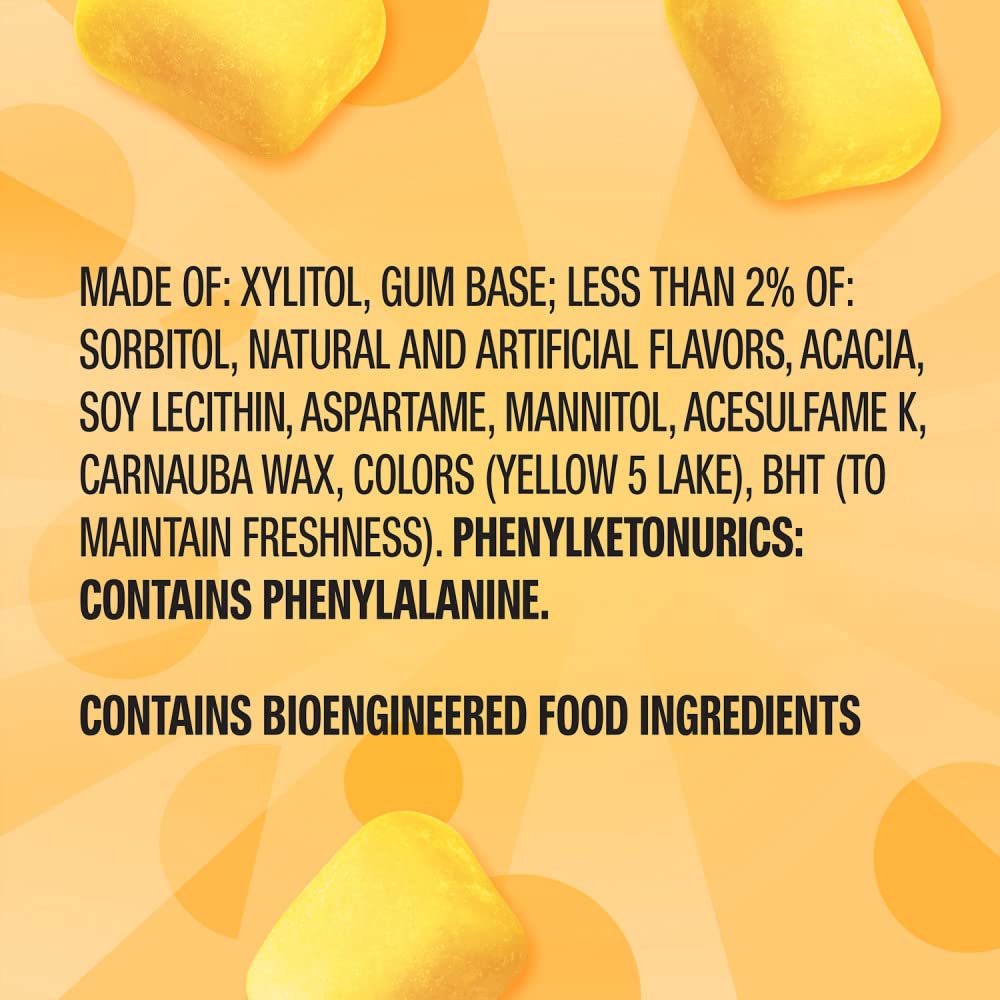 Juicy Fruit Gum Sugar Free Chewing Gum, Fruity Chews Original, 40 Piece Bottle (6 Pack)