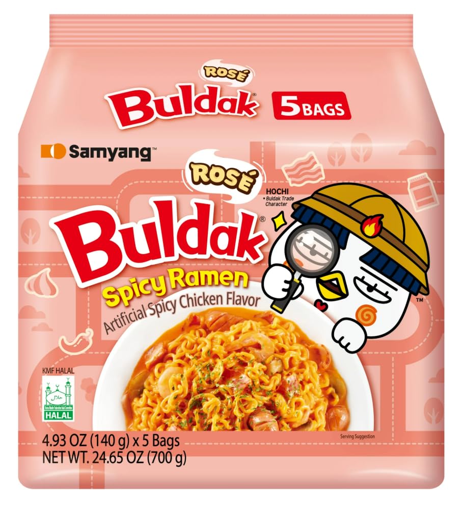 Buldak Rose Flavor Ramen Pack of 5