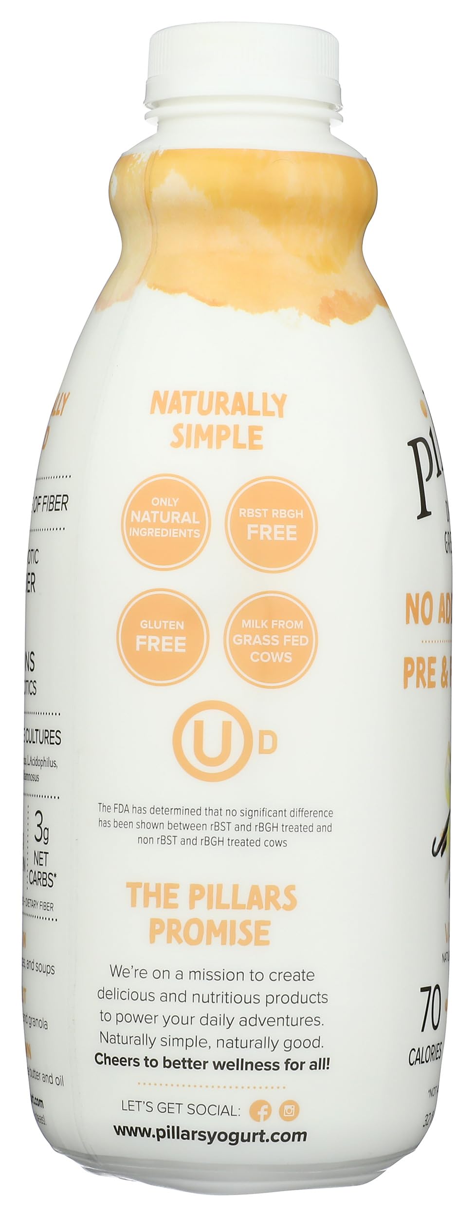 Pillars Vanilla Drinkable Greek Yogurt, 32 Fz