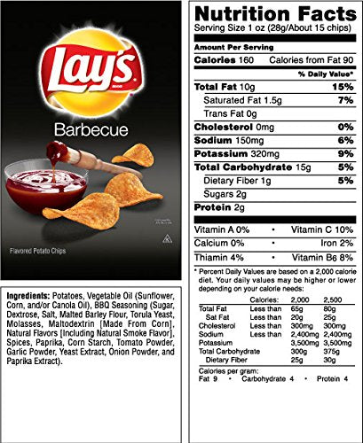 Lay'S Potato Chips, Party Size Barbecue, 15.25 Ounce