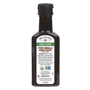 Watkins Organic Pure Vanilla Bean Paste, Non-Gmo, Kosher, 2 Oz. Bottle, 1-Pack