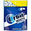 ORBIT White Peppermint Sugar Free Chewing Gum Back To School Snack Mint Gum, 120 Ct Bulk Gum Bag