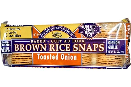 Edward & Sons Organic Onion Brown Rice Snaps ( 12X3.5 Oz)