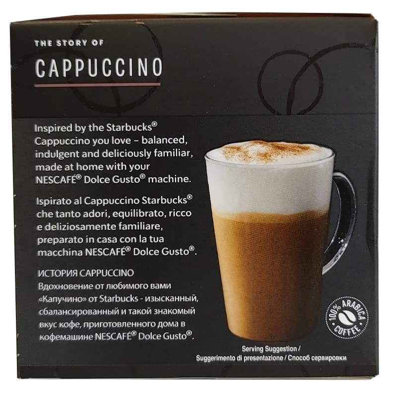 Nescafe Dolce Gusto Starbucks Cappuccino X 3 Boxes (36 Capsules) 18 Drinks