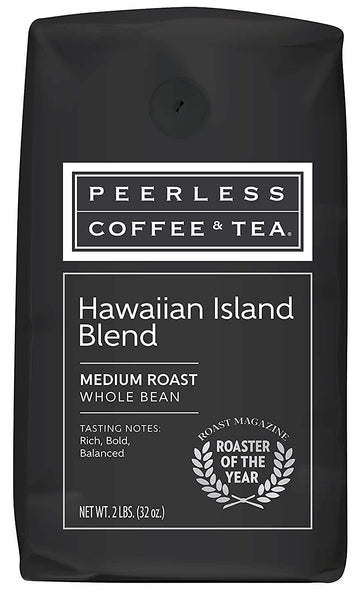 Peerless Hawaiian Whole Bean Coffee (2 Lb.) - Hawaiian Island Blend, Medium Roast, Blend Of Maui Coffee Beans With Colombia Coff