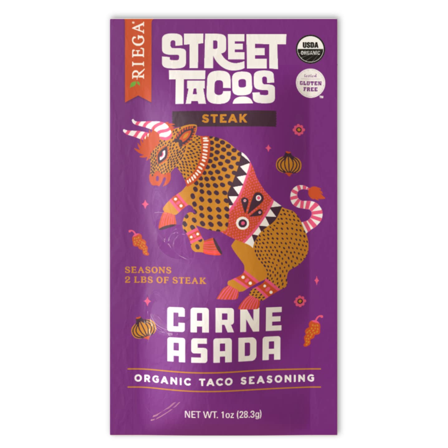 Riega Organic Carne Asada Street Taco Seasoning, Mix Makes The Perfect Carne Asada Marinade To Spice Up Taco Tuesday 1 Ounce (Pa