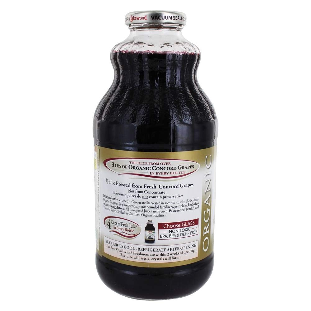 Lakewood Organic Pure Concord Grape Juice, 32 Ounce - 12 per case.