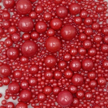 Edible Pearl Sugar Sprinkles Red Candy Mixing Size Baking Edible Cake Decorations Cupcake Toppers Cookie Decorating Celebrations