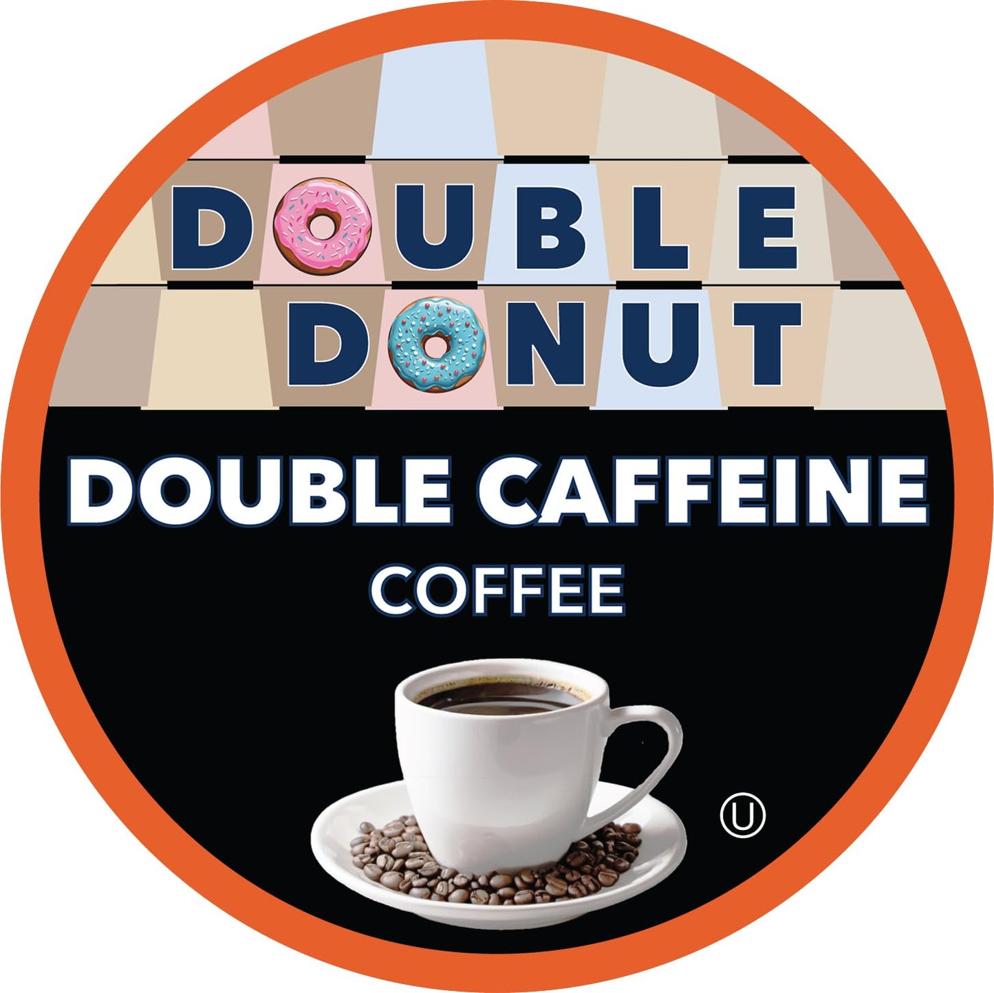 Double Donut Coffee Pods, Extra Strong Dark Roast, 80 Count for Keurig K Cup Brewer