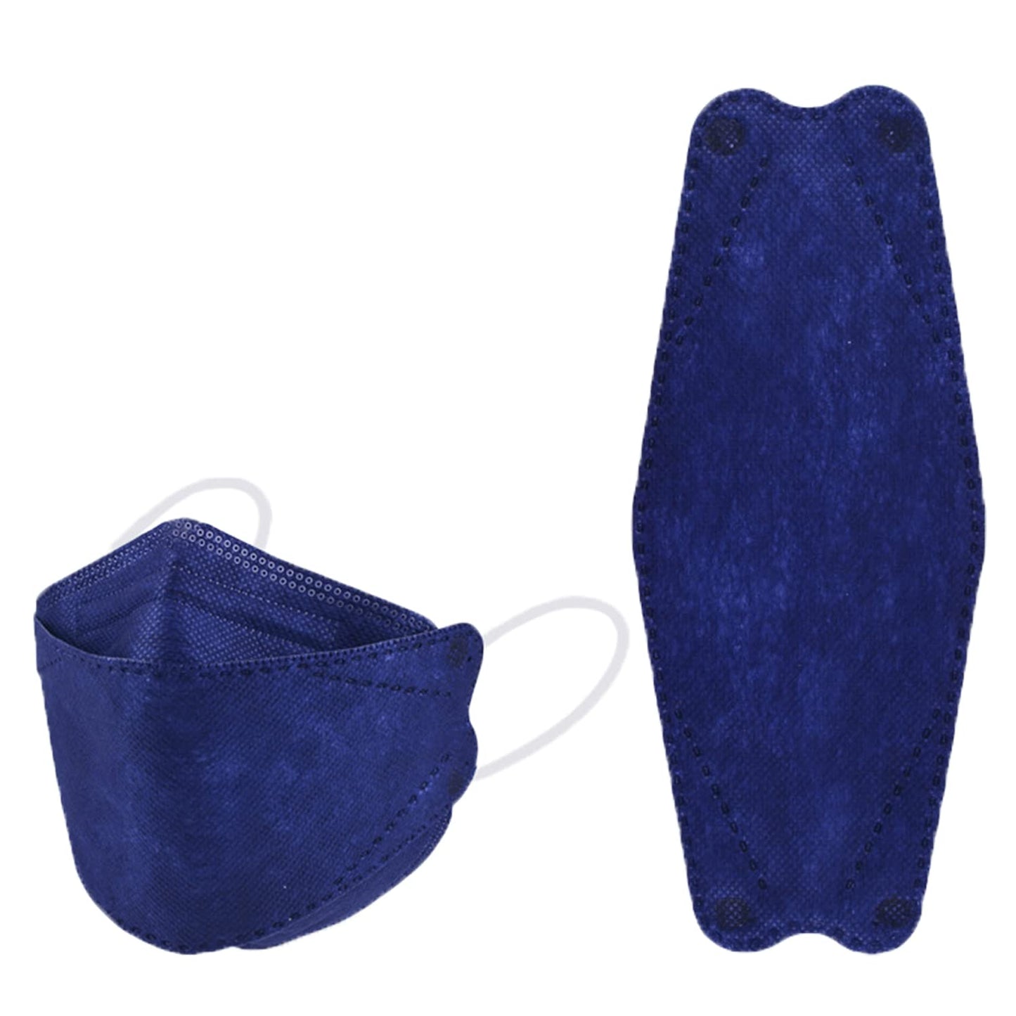 Akgk Kn95 Face Masks 100 Pack, Individually Wrapped, 5-Ply Disposable Navy Blue Face Mask Against Pm 2.5 Smoke & Dust, Filtratio