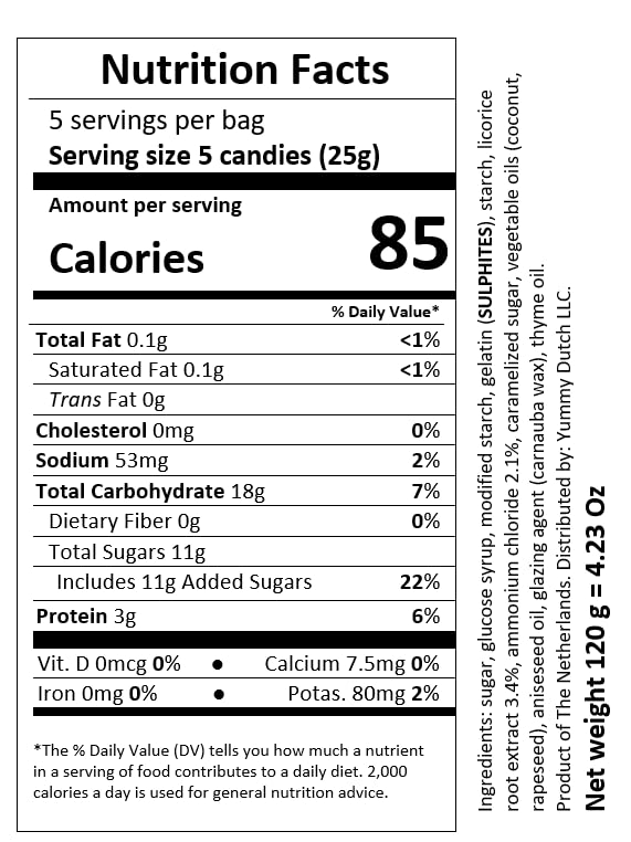 Venco Coins Hard Sweet Black Licorice 4.2 Oz Bag