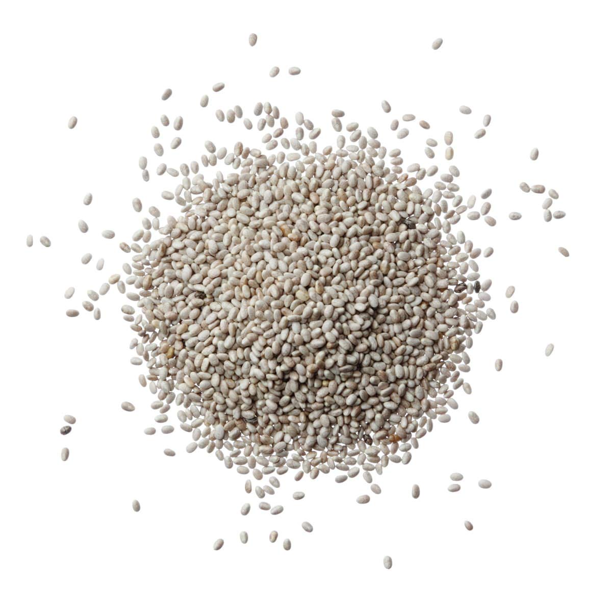 Food To Live Organic White Chia Seeds, 1 Pound - Whole, Raw, Kosher, Keto, Sirtfood, Vegan, Bulk. Rich In Omega 3, Omega 6, Diet