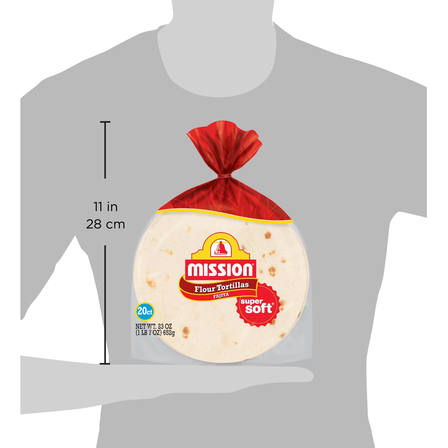 Mission Super Soft Flour Tortillas, Fajita Size, 20 Count
