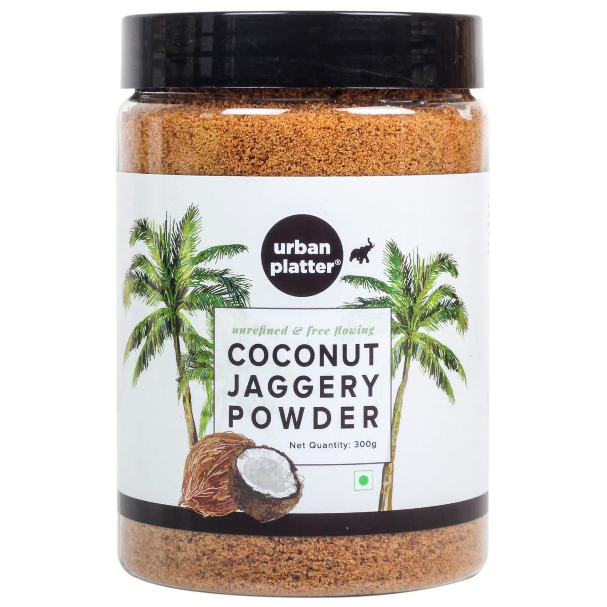 Urban Platter Coconut Jaggery Powder | 10.58 Oz (300g) | Natural & Unrefined Sweetener | Low Glycemic | Vegan & Plant-Based | Healthy Sugar Alternative for Tea, Coffee, Baking & Desserts