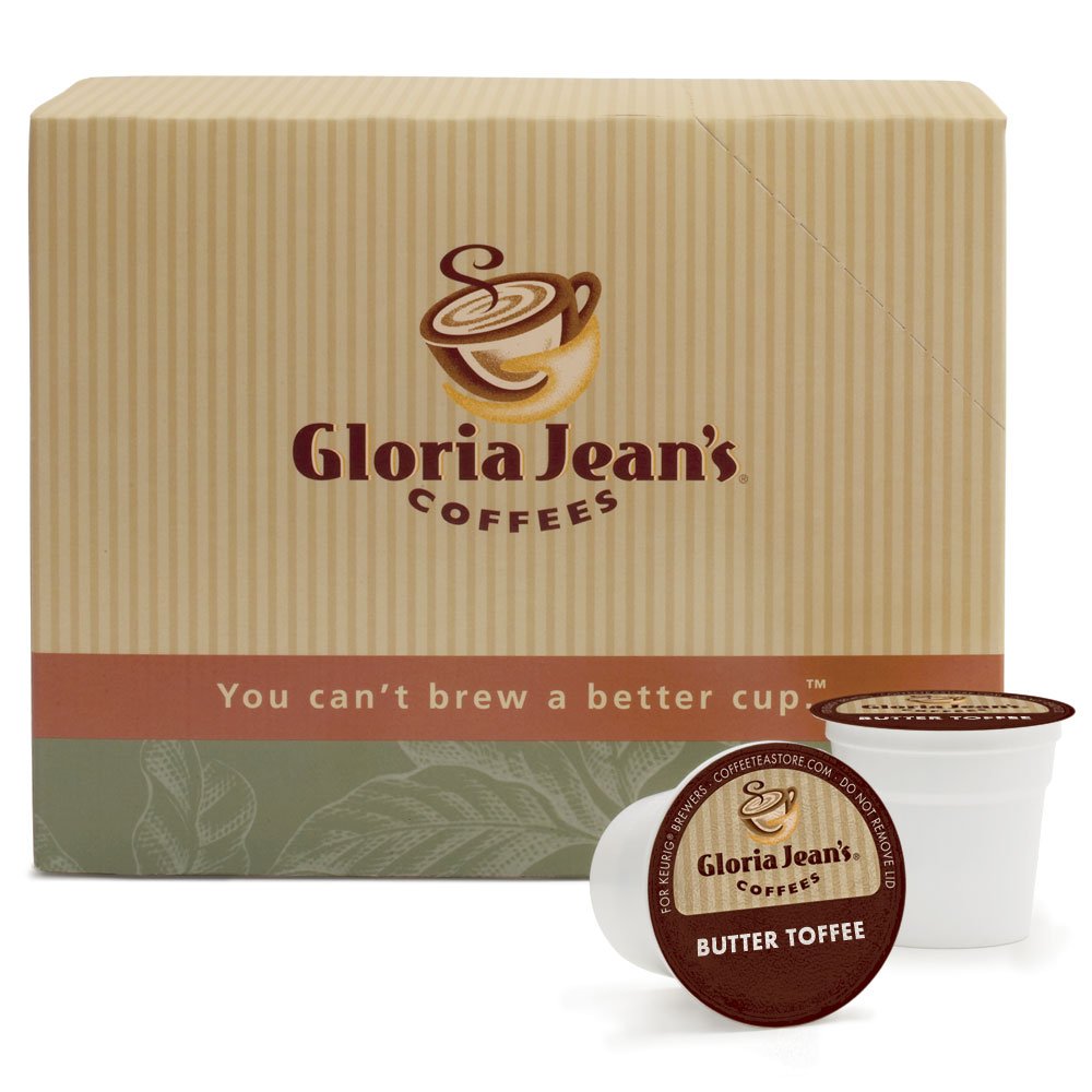 Gloria Jeans Coffees Butter Toffee K-Cup Portion Pack, 24 Count, for Keurig Brewers (Pack of 2)