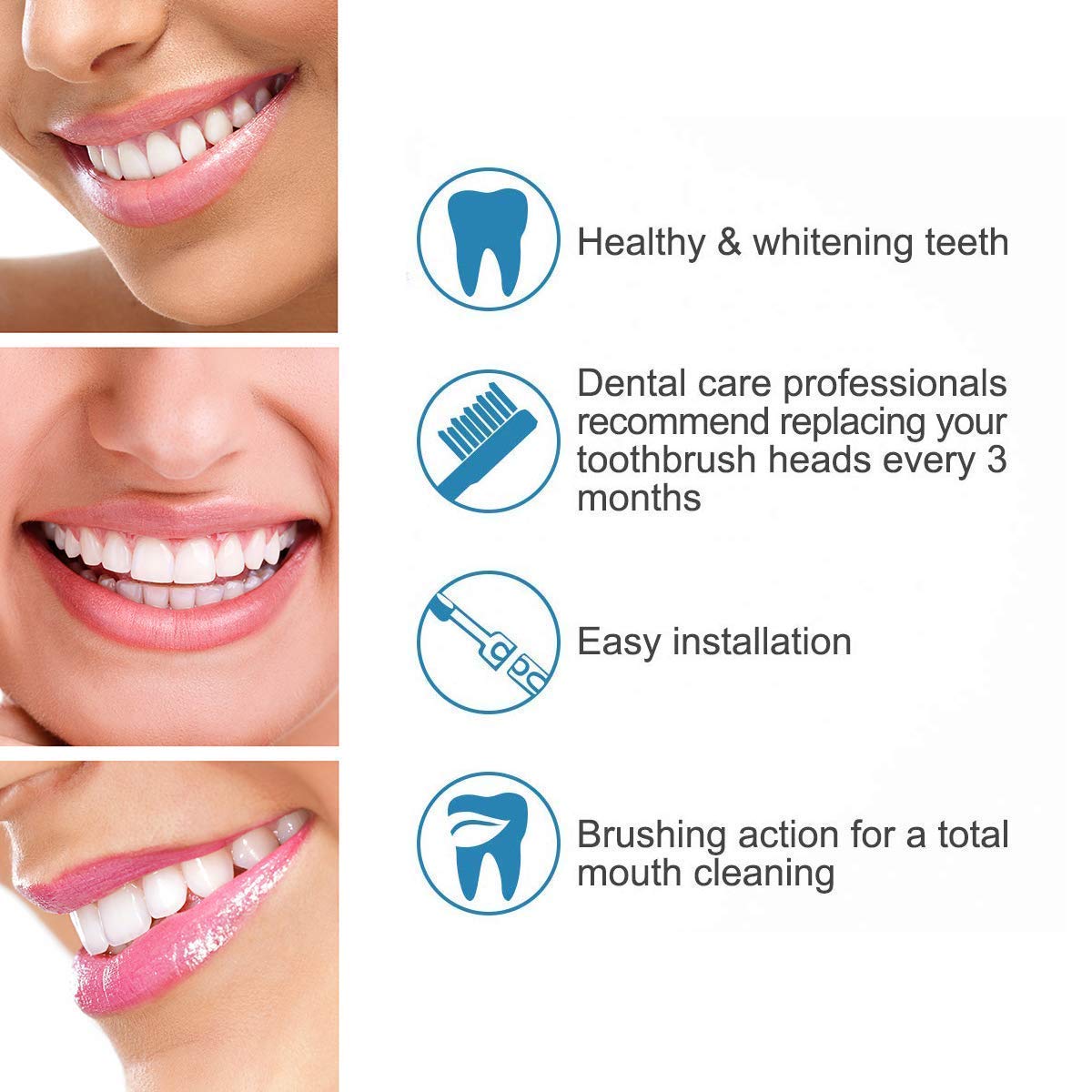 Replacement Toothbrush Heads For Oral B Electric Precision Clean Compatible With Oralb Brush Heads - 16 Pack