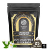 Jasmine Oolong Tea Bags, 25 Count Plant Based Gluten Free High Mountain Oolong Tea - Unsweetened Tea | Light & Floral | Hot Brew