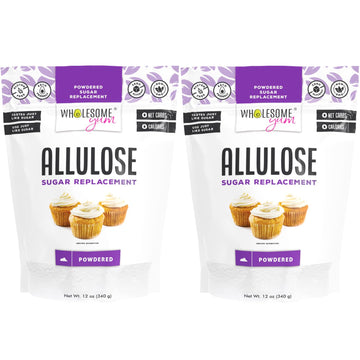 Wholesome Yum Powdered Allulose Sweetener - Natural Keto Powdered Sugar Substitute - Non Gmo, Zero Carb, 0 Calorie, Sugar Free, 