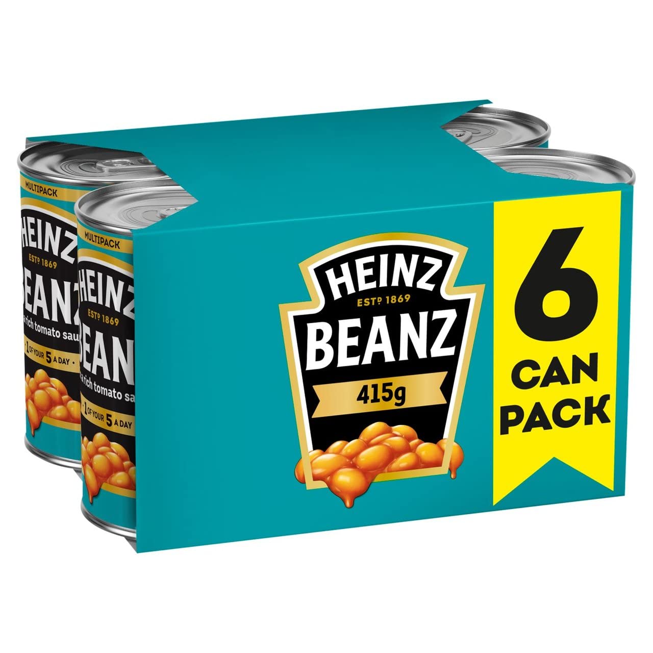 Heinz Baked Beanz, 415 g (Pack of 6)