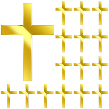 16 Pieces Baptism Cake Toppers Crossing Cupcake Toppers Gold Mirror Acrylic Cake Topper Baptism Decor Christian Decorations (Cla