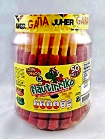 Flautirriko Tarugos Tamarindo Tamarind Candy Sticks 50 Pcs 550G Always Fresh