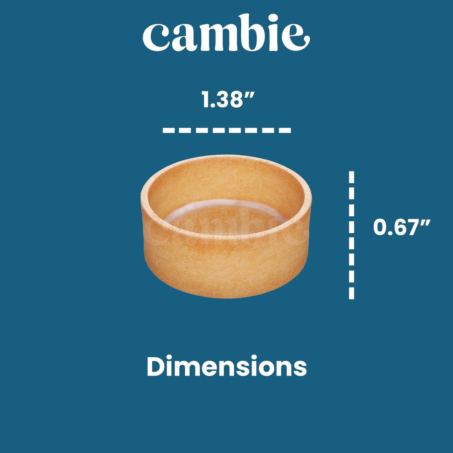 Cambie Sweet Round Mini Tart Shells  1.38 Diameter  French Style Tart Shells with White Chocolate Coating (Pack of 96)