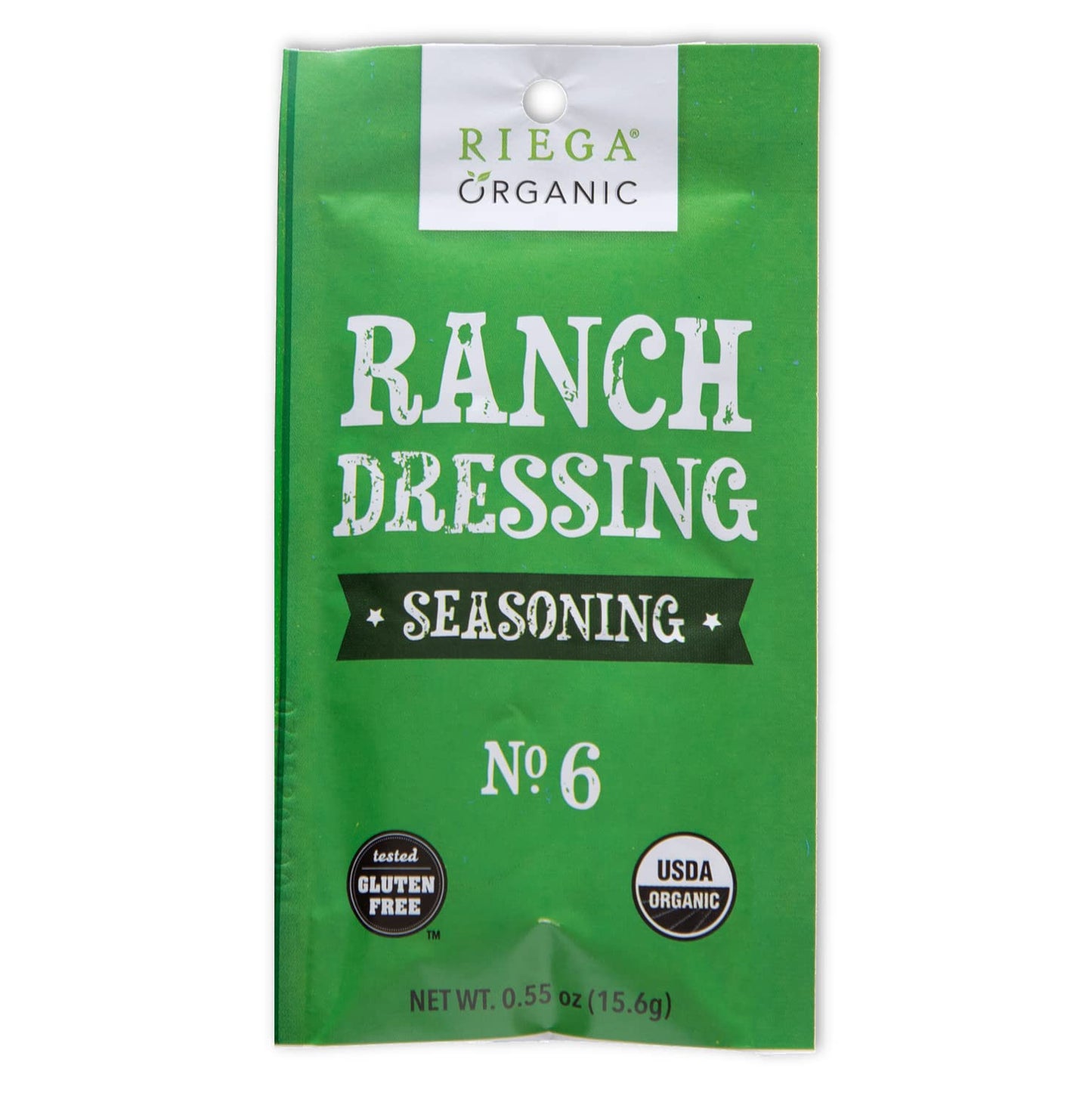 Riega Organic Ranch Dressing Seasoning  Perfect Mix for Ranch Seasoning  Salad Dressing  and Ranch Dip 0.55 Ounce (Pack of 8)