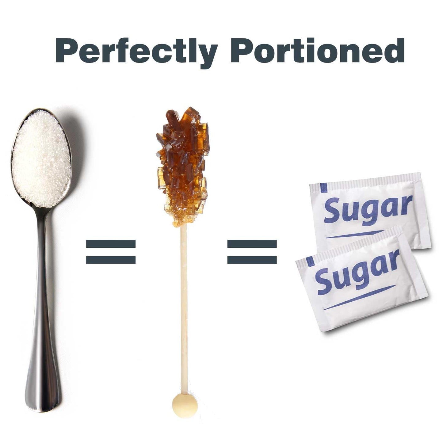 Brown Sugar Sticks Individually Wrapped Perfect For Coffee Tea And Drinks, Barista Swizzle Sticks And Rock Candy Crystals, 25 Pieces