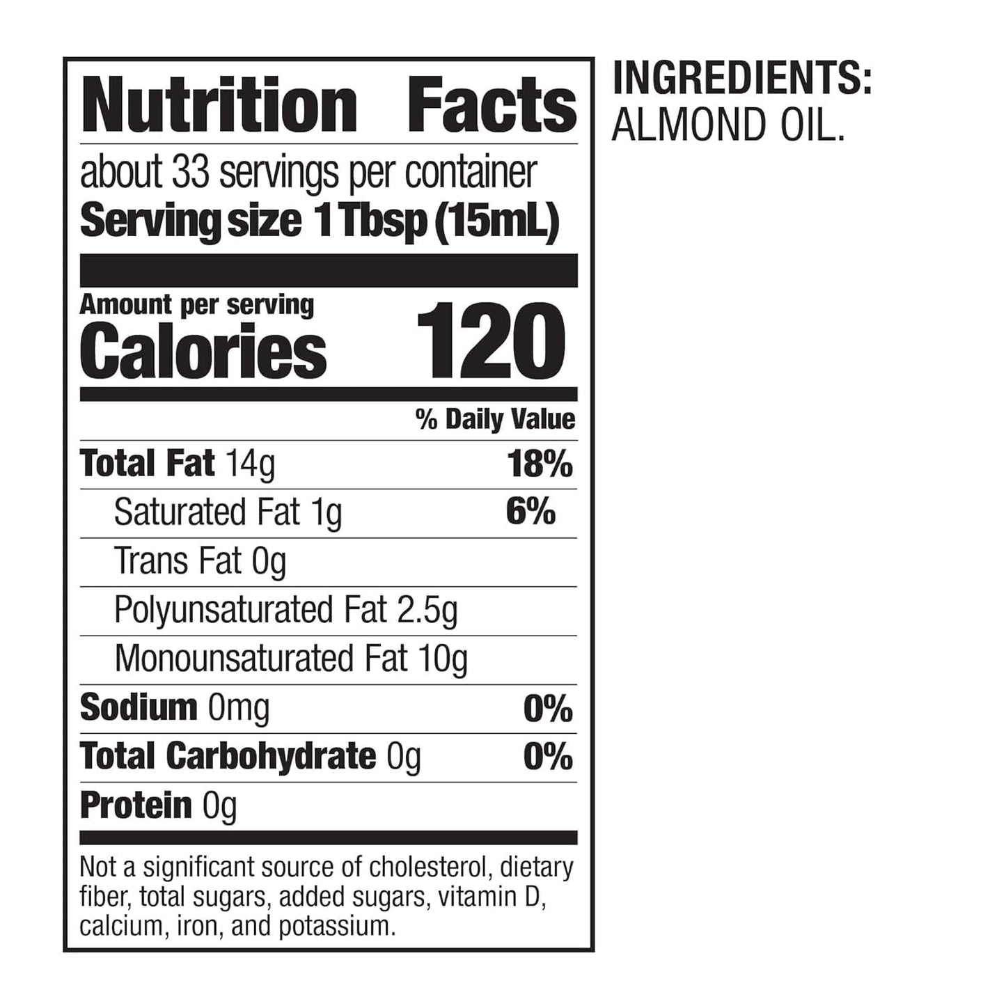 BetterBody Foods Naturally Refined Cooking Oil, Almond Oil, 16.9 Fl Oz