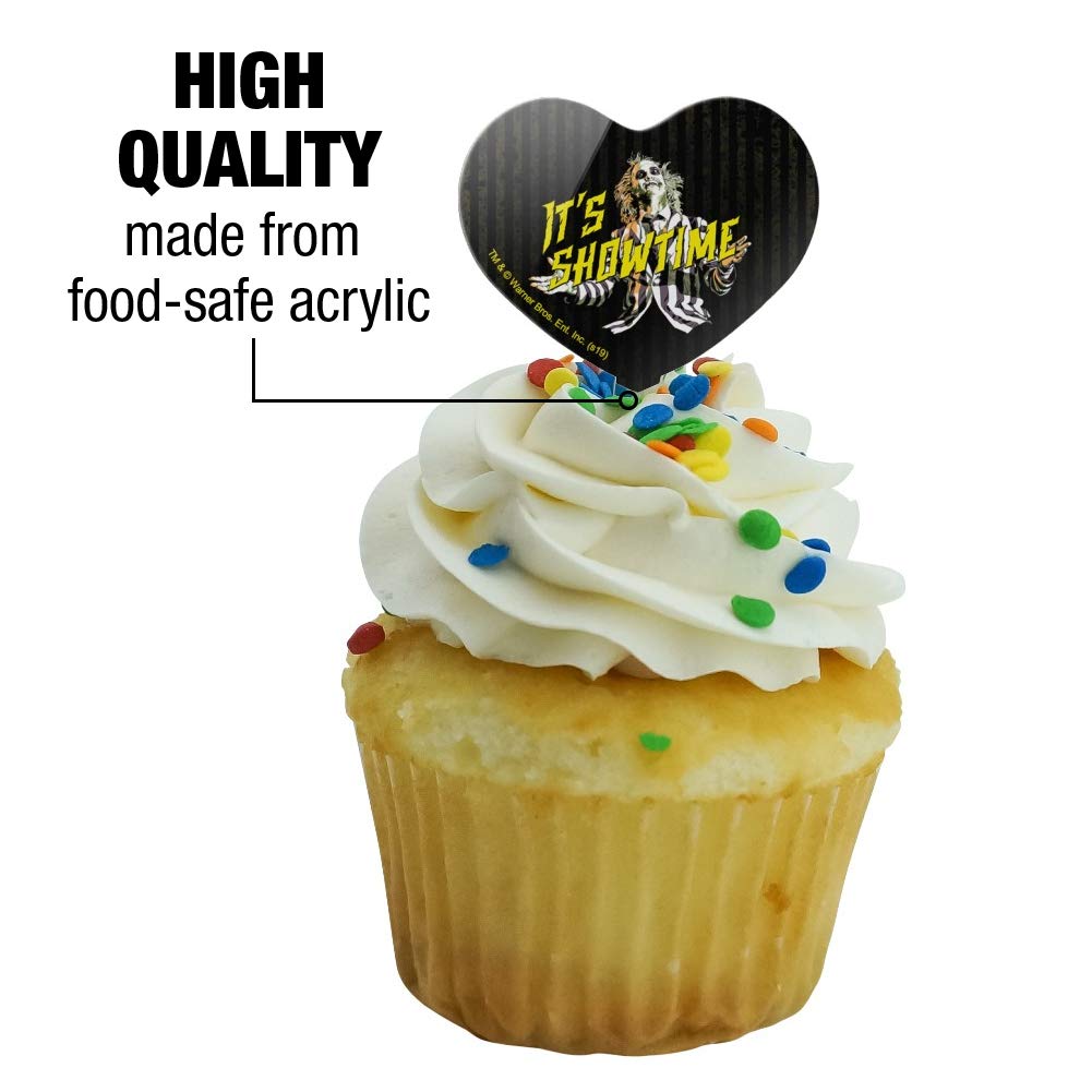 GRAPHICS & MORE Cupcake Picks Set of 6 - Heart Love Design, Acrylic, Multi Color, Model CUPCAKE.HEART.WBGAM015.Z005040_8