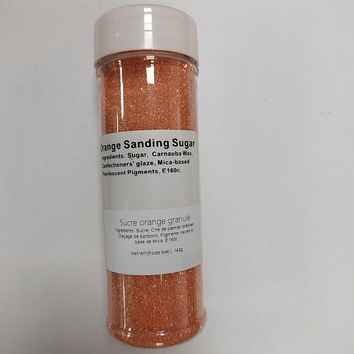 Ephvodi Sanding Sugar, Edible Orange Sugar Sprinkles, Sugar Crystals Mix For For Cake Decorating, Baking, Cookie, Cupcake, Ice C