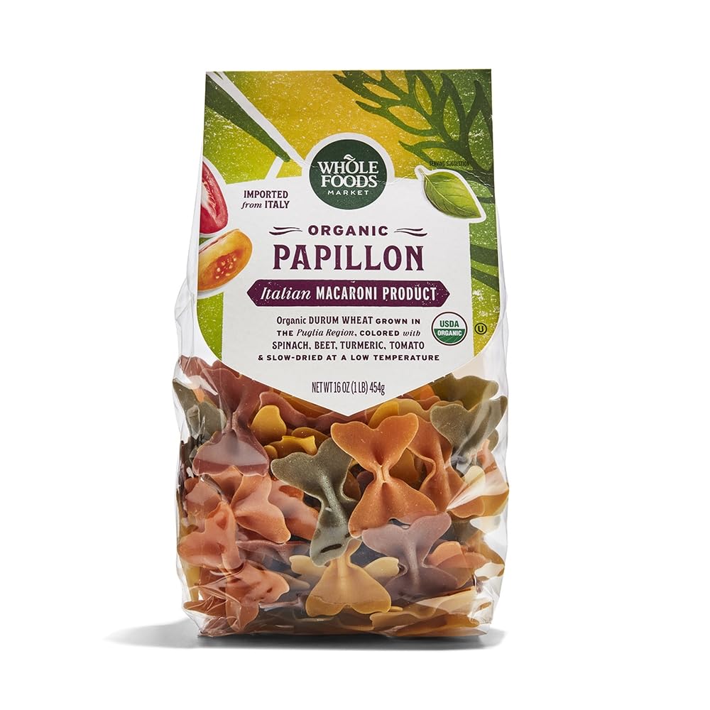 365 By Whole Foods Market, Pasta Papillon Multicolored Organic, 16 Ounce