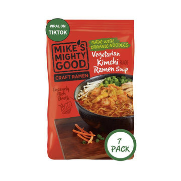 Mike'S Mighty Good Craft Ramen Vegetarian Kimchi Soup - Instant Ramen Noodles - Organic Instant Noodles - Vegan Ramen Soup - 2.3