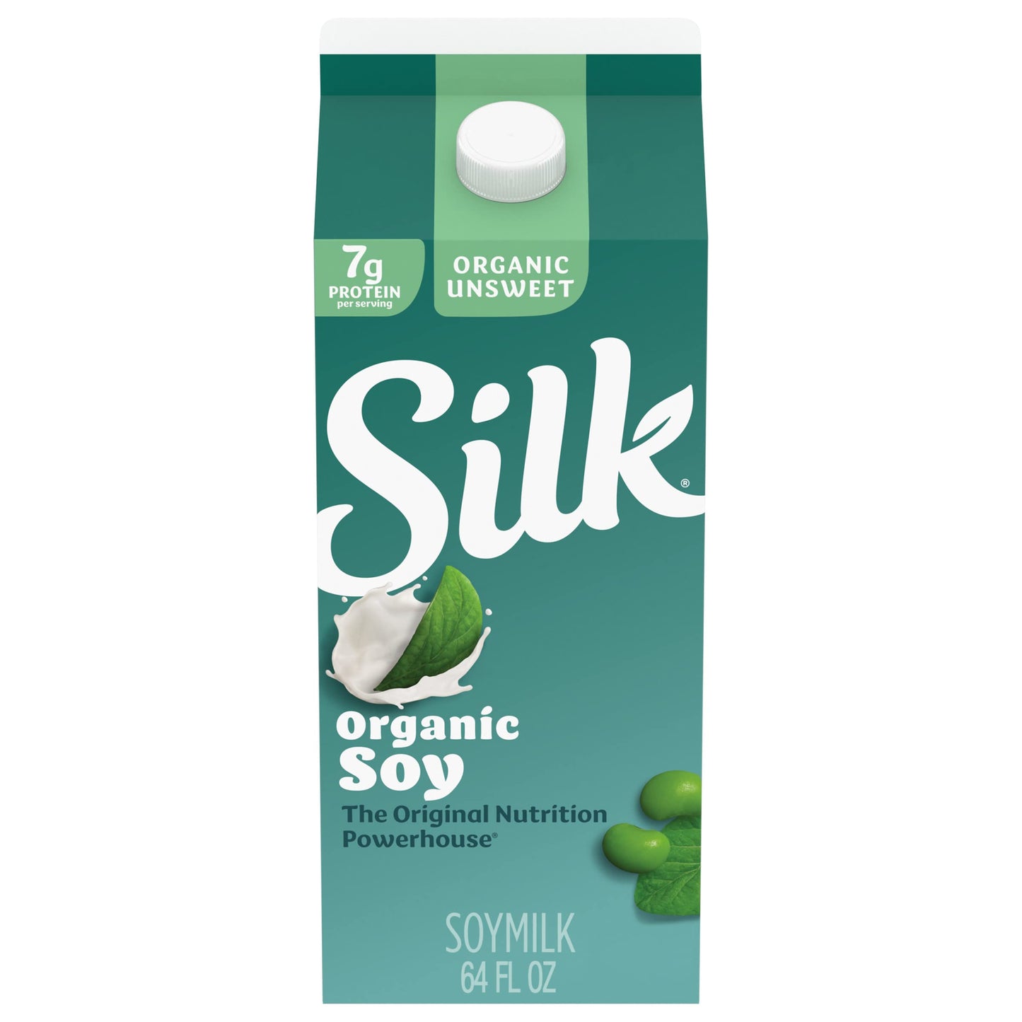 Silk, Organic Milk Substitute, Soy, Unsweetened, 64 Fl Oz
