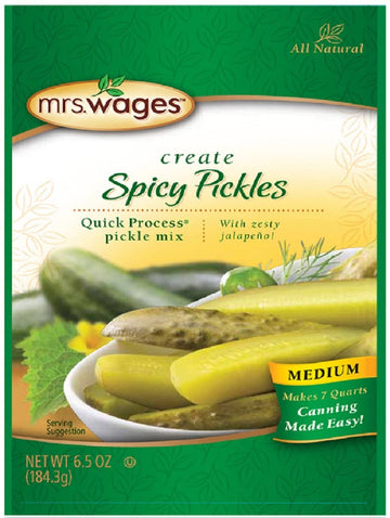 Mrs. Wages Create Spicy Pickles, Medium, 6.5 Ounce